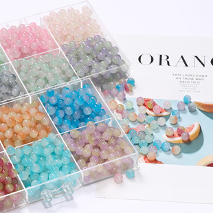 Two-Color Gradient Glass Bead Bracelet Beaded Accessories DIY Jewelry Handmade Accessories Loose Beads New Product Wholesale