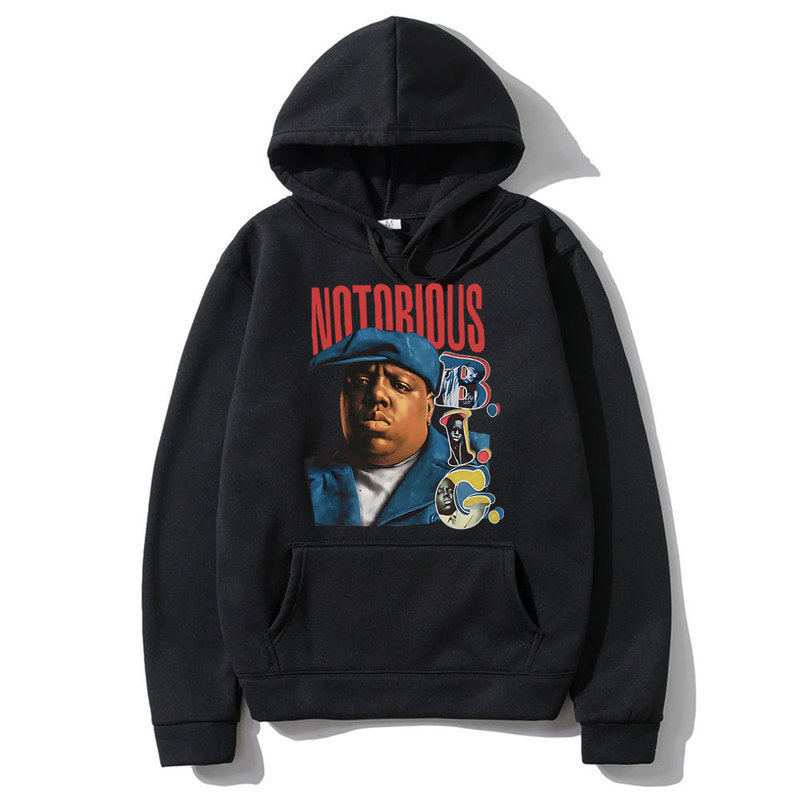 Rapper Notorious Big Graphic Sweatshirt Men's Autumn Winter Sweatshirt Biggie Small Clothes Men's Hip Hop
