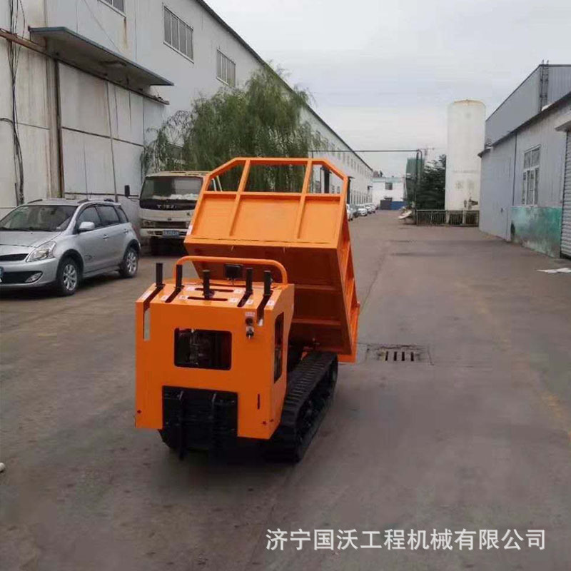 1.5吨手扶式履带运输车 全地形农用山区林地沼泽水田工程搬运车