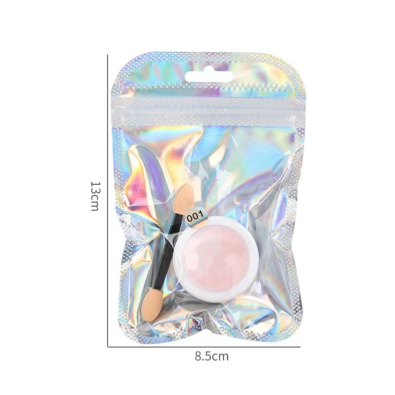 Nuevo polvo nacarado Aurora desnudo transfronterizo para manicura en línea celebridad hielo piel en polvo de alta luz hielo transparente blanco brillo en polvo