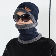 Winter Knitted Wool Hat with Fleece Lining and Thickening, Korean Style Trendy Warmth-preserving Cold-proof Cycling Hat for Men in Autumn and Winter