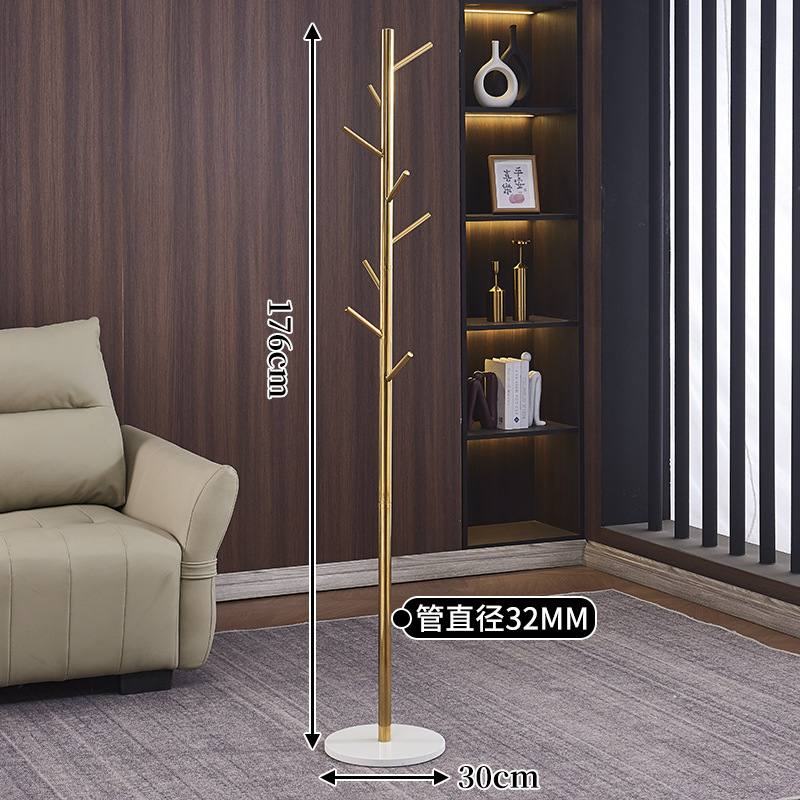 Ветка дерева * Белый мрамор * Толстый и утолщенный позолоченная нержавеющая сталь