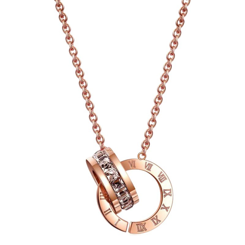 Кольцевые романы из титановой стали с бриллиантами