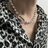 Small design necklace from pearl stainless steel, accessory hip-hop style for beloved, trend of season