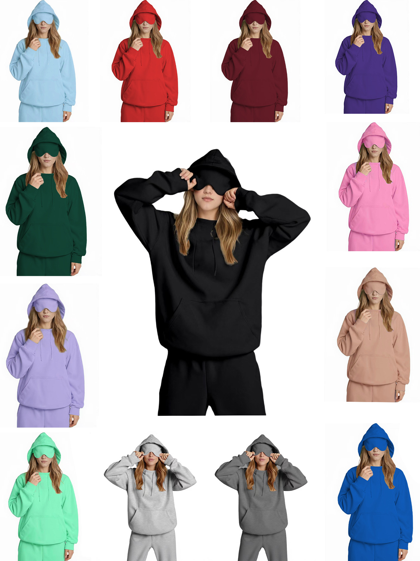 Solid color hoody for men and women