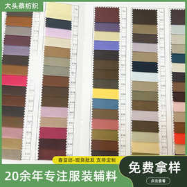 多色300T平纹春亚纺 西装职业装大衣夹克棉服服装里料全涤面料
