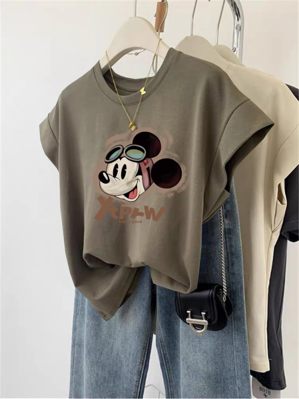 2025 新デザインニッチノースリーブコットンベスト Tシャツレディースファッショナブルで多用途なスリムショルダートップ夏|undefined