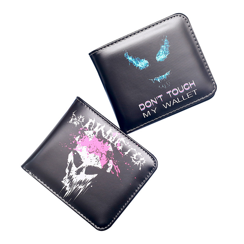 Cross-border new wallet skull short zipper wallet European and American cartoon cartoon wallet change wallet to figure D system Cross-border new wallet skull short zipper wallet European and American cartoon cartoon wallet change wallet to figure D system