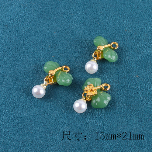 New Product Ancient Sand Gold Butterfly Knot Gourd Embroidered Jade Pendant DIY Bracelet Necklace Accessory Batch
