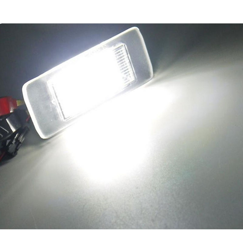 18LED license plate lights, suitable for Opel Vauxhall Vivaro C Touring models from 2002-2008, white light with black cotton, 2 pieces per set