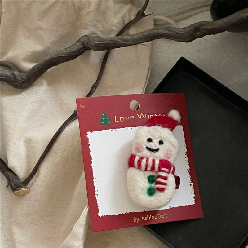2023 Forcina Nuova Moda Carino Pupazzo di Neve Albero di Natale Vecchio Guanto Anatra Bocca Laterale Bang Clip_voghion.com