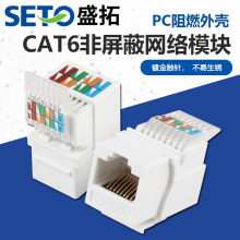 CAT6六类白色信息网络模块面板免打网络非屏蔽插座综合布线水晶头