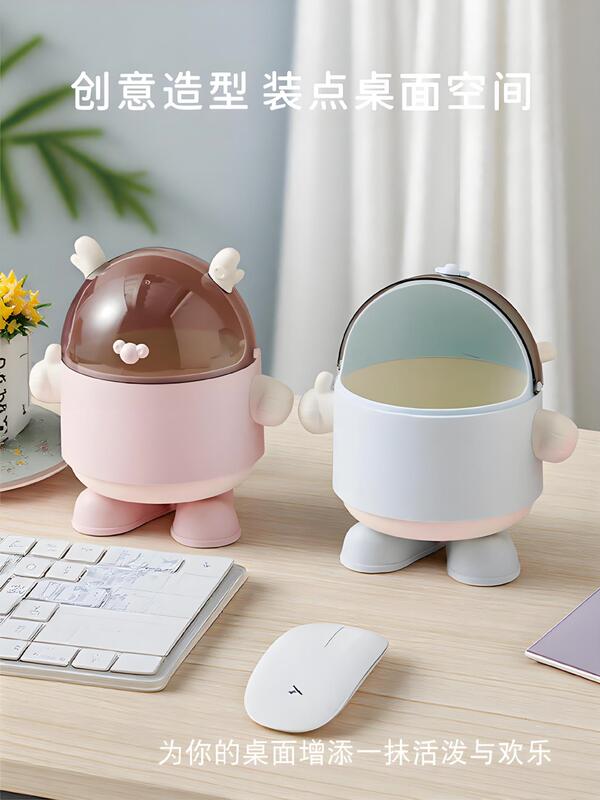 Desktop Trash Can Mini Small Cute Home Coffee Table Bedroom Office Desk Washbasin Table Sanitary Bucket
