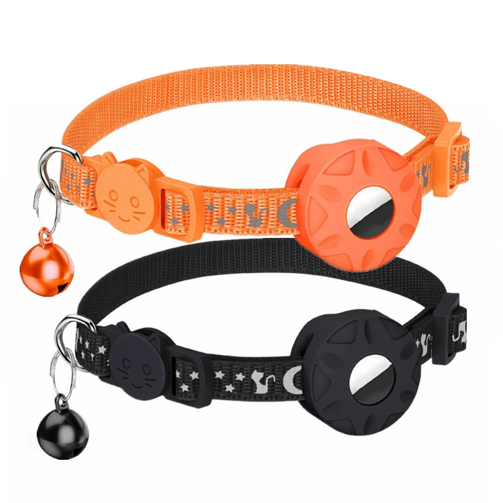 Популярный трансграничный защитный чехол для ошейника Airtag для домашних животных, защитный чехол для трекера Airtag с ошейником-колокольчиком