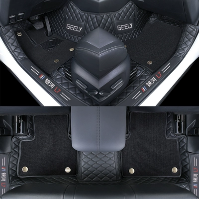 mats, Modelə uyğun ayaqaltı - galaxy-l72024-2025-model-car-floor-mats-double-layer-footpadsnowy-black
