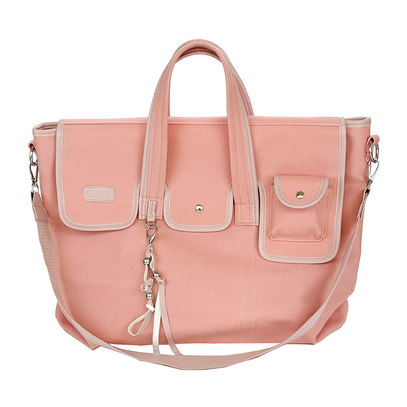 Nuevo estilo transfronterizo coreano bolsas de lona de bolsillo de nicho de estilo artístico de gran capacidad de bolsas de hombro