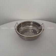 橙里304不锈钢沥油盘家用厨房带网滤油炸小吃带提手冷却盘沥油盘