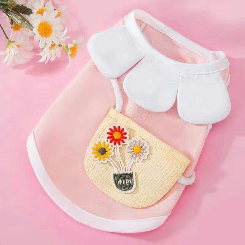 핑크 해바라기 사첼 조끼