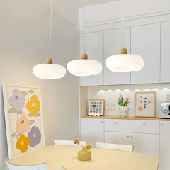 2023 new restaurant chandelier minimalist art designer creative cream style internet-famous fashionable three-head restaurant lamp