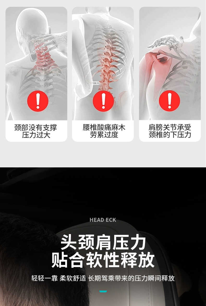 Nio Es6 Ec6 Es8 Et5 Et7 Headrest Neck Pillow Car Lumbar Pillow Accessories Official Same Model