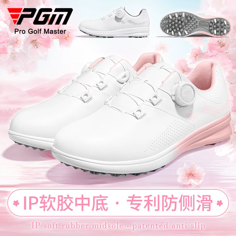 PGM Sakura Golf Shoes Женские Водонепроницаемые Спортивные Обувь Анти -Бок Строй Легкий Строй Строй Строй Сплошной Терраде