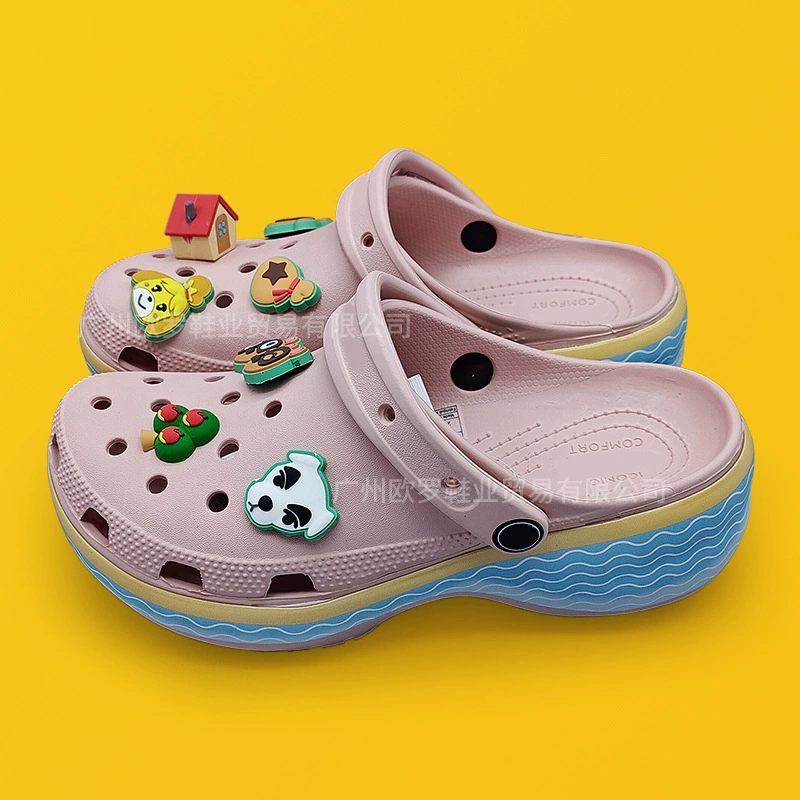 Кроссовки-карашки для животных лесного облака Croc женские новые баотоу сандалии толстой подошвы увеличенные пляжные кроссовки декоративные шнурованные