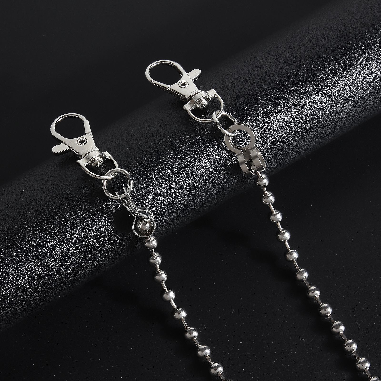 Metal Single Loop Geometric Bead Men's Pants Chain Waist Accessory Hip Hop Personality Jewelry_voghion.com