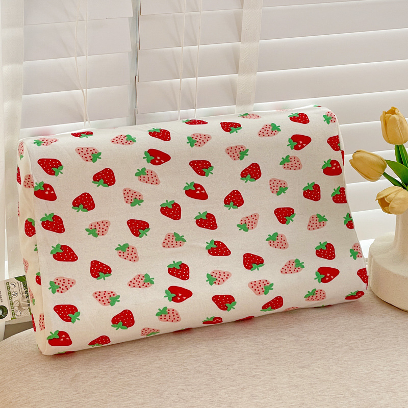 Children's flat pillow 44*27*6/6 [Sweetheart Strawberry]]
