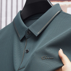 クロスボーダー中年男性半袖tシャツpoloシャツ夏の薄いタイプは熱くて傷がないです。