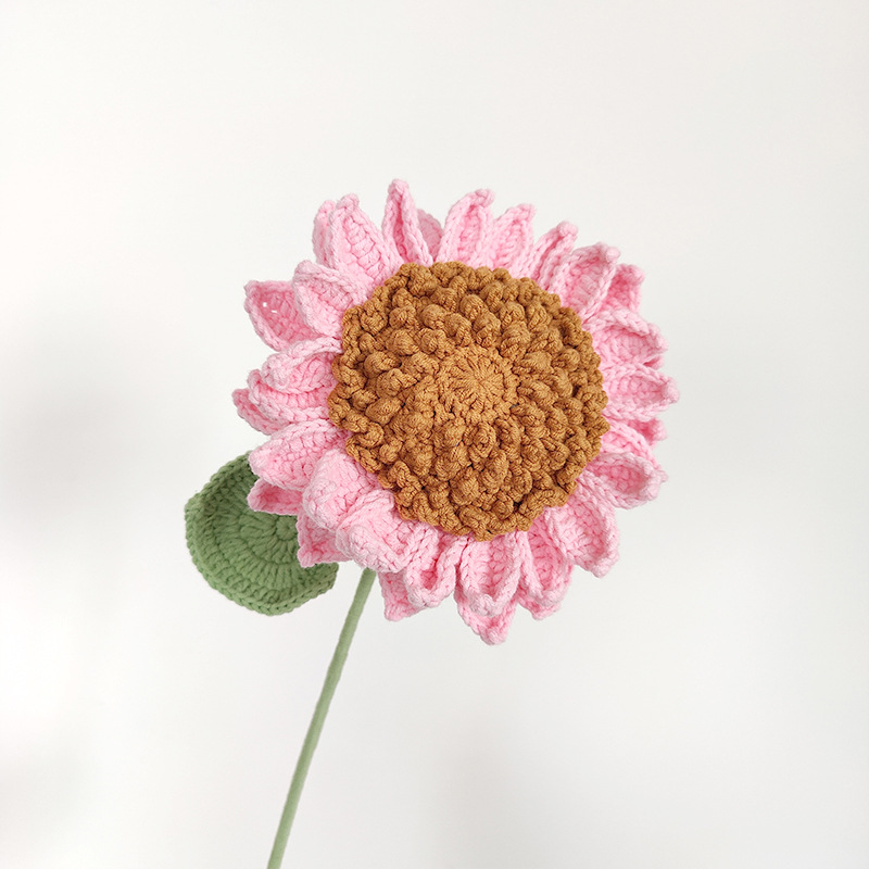 Producto terminado-girasol gigante de doble capa rosa con semillas