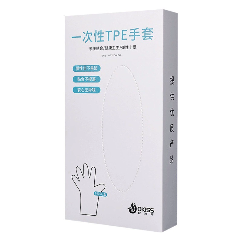 Одноразовые перчатки Пищевая 100 шт-сумка одна сумка Домашняя защита Прозрачные утолщенные перчатки tpe для кухни