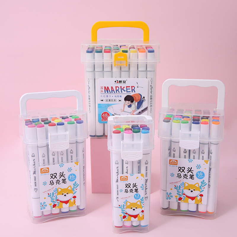 Agua de doble cabeza marcador para estudiantes de primaria regalos estudiantes aprenden papelería pintura acuarela marcador clave al por mayor