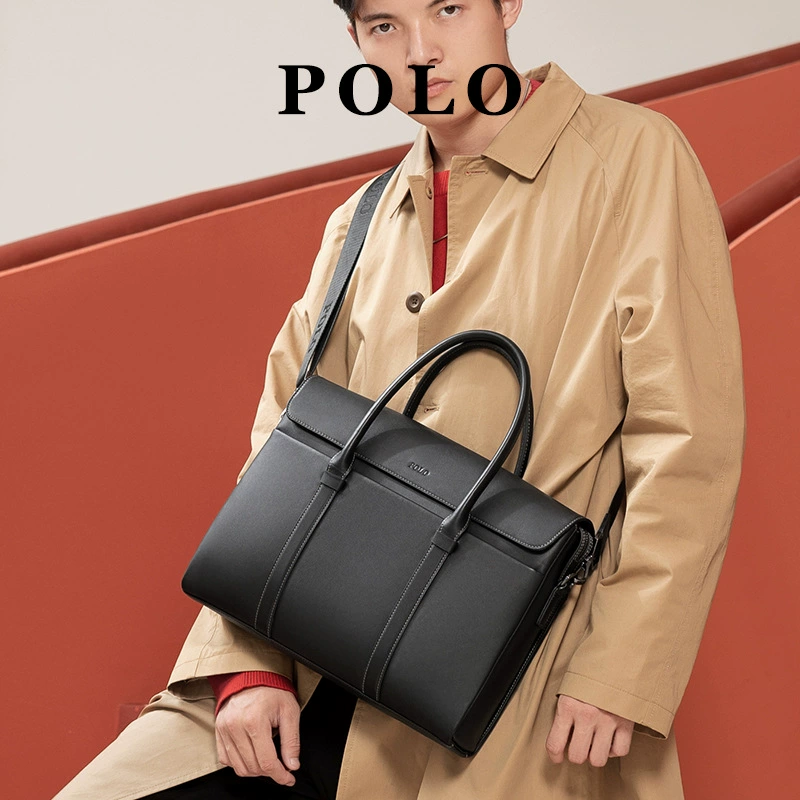 POLO Мужская кожаная сумка через плечо, стиль одной лямки, высококачественный стиль, натуральная кожа, дубленная