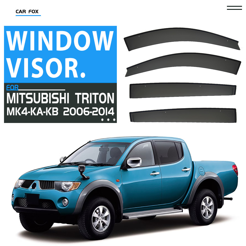 for Mitsubishi Triton Rain and Sunny Weatherboard Rain Eyebrow Mitsubishi Triton Window visor