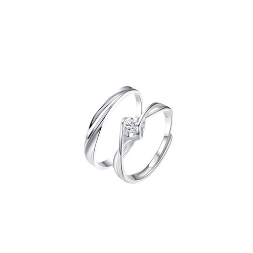 Couple ring s925 sterling silver pair of men's and women's rings niche design light luxury proposal wedding ring open silver ring
