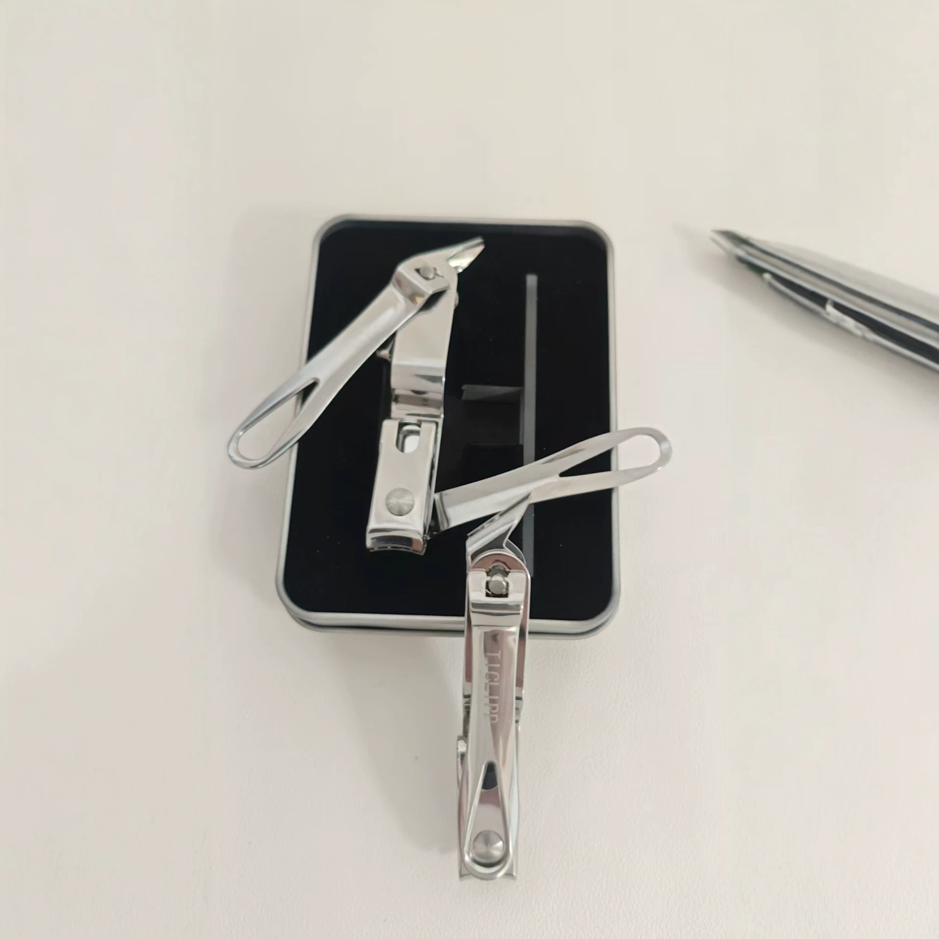 Stainless Steel Nail Clipper Set, Manicure Tools, Baby Scissors, Nail Clippers, Foldable Portable Model