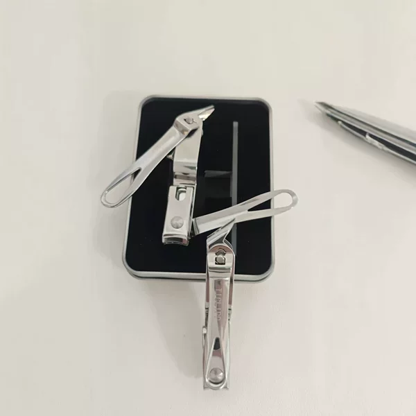 Stainless Steel Nail Clipper Set, Manicure Tools, Baby Scissors, Nail Clippers, Foldable Portable Model
