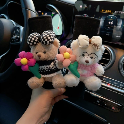 Seat belt shoulder pad — Belt Shoulder Cover Car Safety - pair-of-cute-bear-seat-belt-shoulder-pats-3