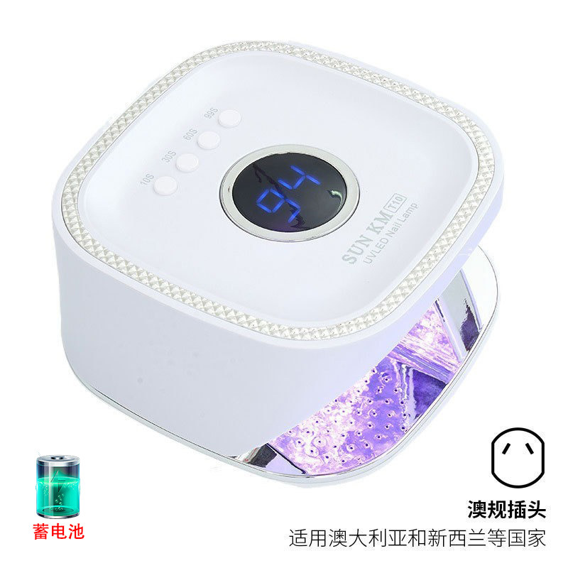 Lámpara de manicura reflectante lámpara de cristal lámpara de manicura de perlas 48W luz de fototerapia de alta potencia pegamento de manica UV + LED