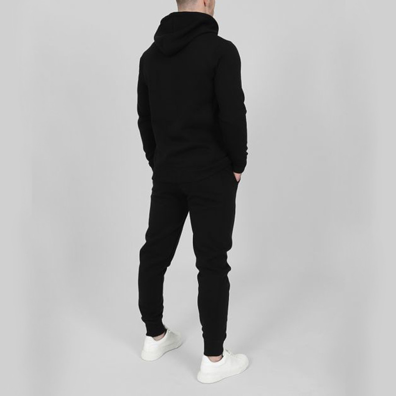 Autumn and Winter Sports Men's Fashion Casual Set Hooded Cardigan Coat Solid Color_voghion.com