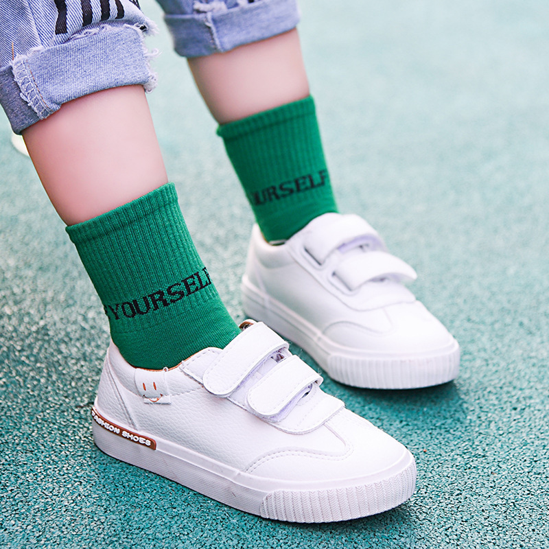 Autumn and Winter New Children's Combed Cotton Socks Japanese Style Trendy Socks Various Patterns Four Sizes Mid-Tube Unisex Manufacturer