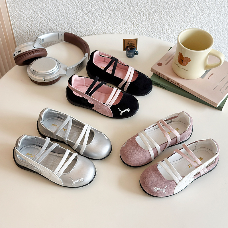 Girls' Princess Shoes 2026 Spring and Autumn Korean Style Children's Soft-Soled Slip-On Leather Shoes Baby Fashion Single Shoes Trendy