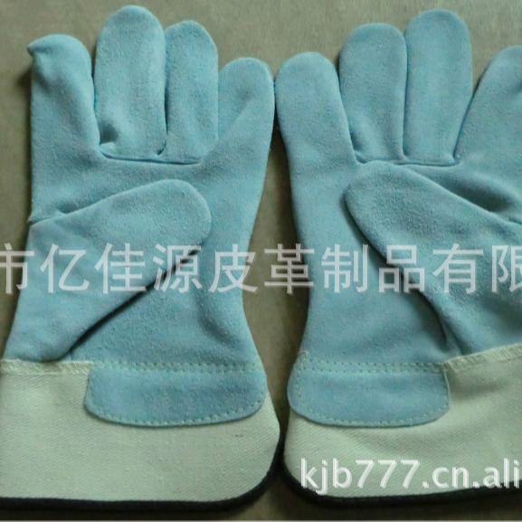 牛皮二层A级全掌手套 防护手套 劳保手套二层牛皮电焊手套