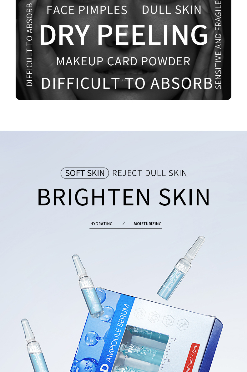 SADOER hyaluronic acid moisturizing ampoule essence cross-border export factory direct sales