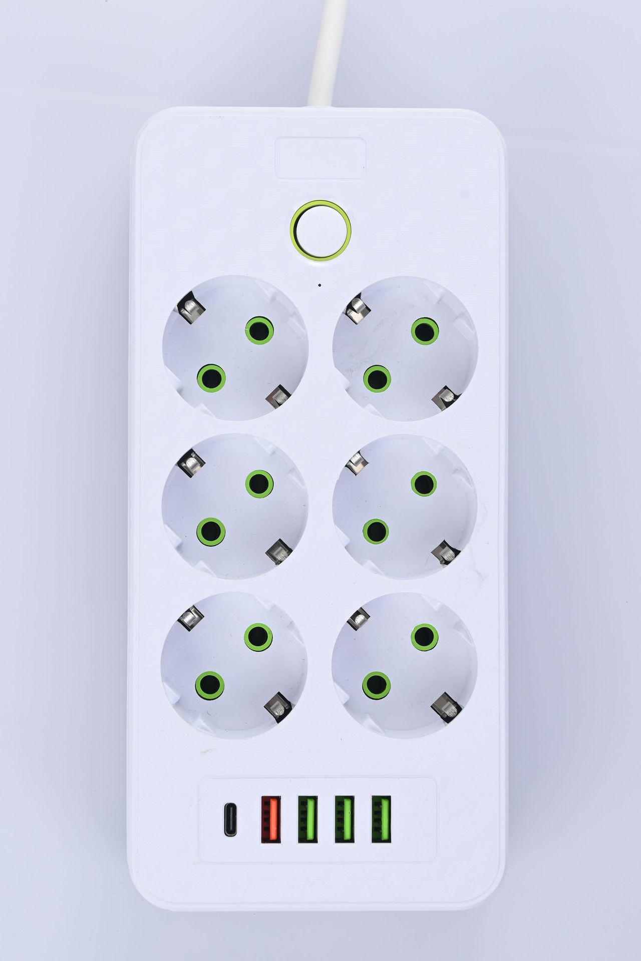 Exportación transfronteriza comercio exterior exportación estándar europeo europeo dos conectores redondos caja de regalo enchufe USB enchufe tabla de cableado