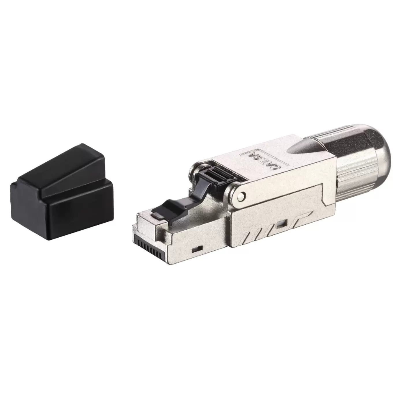 超六类屏蔽免打水晶头CAT8工业级水晶头超六类水晶头免打CAT7免打