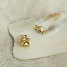 14k包金保色双面玫瑰猫爪磁铁扣 diy手工饰品配件 手链收尾连接扣