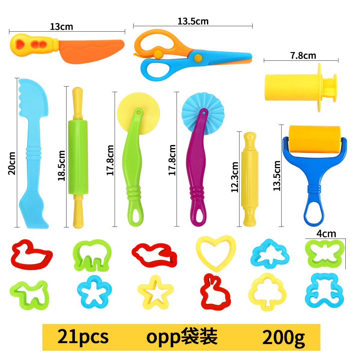 Juego de Moldes para Plastilina Set de 21 Piezas Plástico DIY para Niños image 6