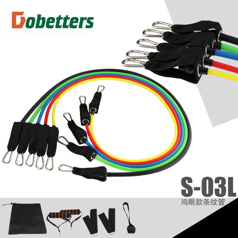 11 piezas de tensión dispositivo de tensión cuerda de la función de fitness dispositivo de tensión traje de entrenamiento muscular cinturón elástico traje al por mayor