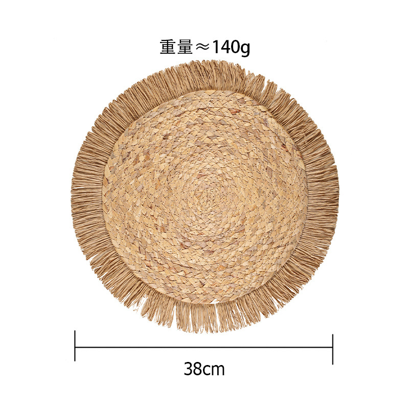 Comercio electrónico transfronterizo exclusivo para colchones aislantes de color natural japonés almohadillas de yute ecológicas almohadillas de maíz almohadillas de tazón de cuero almohadillas de agua